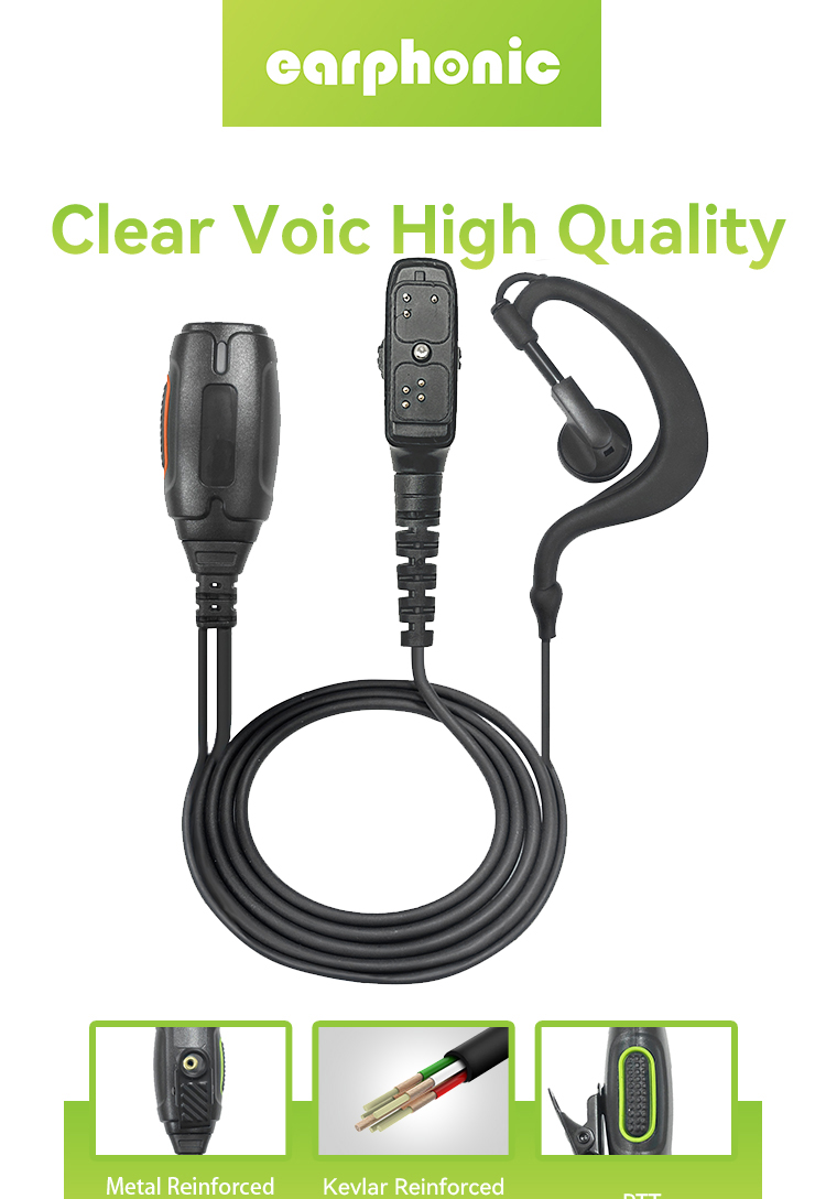 Over-ear hook headset for walkie talkie Over-ear hook headset for walkie talkie