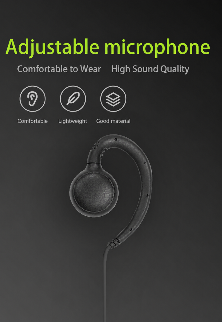 Two way radio headset for motorola