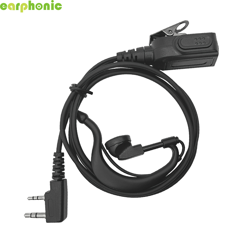 【سماعة الأذن】سماعة أذن بمقبس K EarPHONIC مع PTT لراديو DMR-[ER01DP12SB1_K]